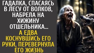 Гадалка, спасаясь в лесу от волков, набрела на хижину отшельника… А едва коснувшись его руки, а