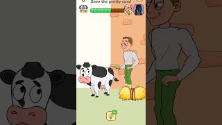 Save the pretty cow 🐄💩😱 #game #viralshort #ytshorts #video #youtube #gameplay #funny #video