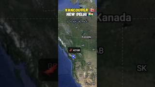 Vancouver - New Delhi | Air India Polar Route #aviation #flightradar24