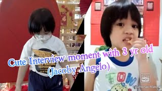 Interview with our 3 year old son Jacoby Angelo Yonne (Cute Moments)| Jaymoen