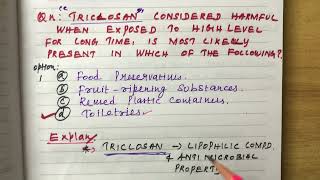 Triclosan present in what products?/scienceandtecnology/#upscgeneralstudies /#upscstudyacademy