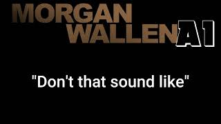 Morgan Wallen - Don't That Sound Like (snippet)