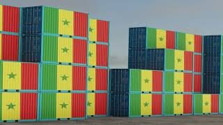 Senegal export import container video footage!