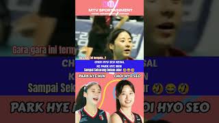 aksi kocak pemain red spark | park hye min dan choi hyo seo | kovo cup | mtv sport komedi