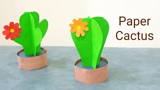 How to make a 3d Paper Cactus ,simple and easy diy paper crafts.