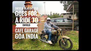 Enfield Classic 350 visit to the Enfield Cafe Garage Goa India. #royalenfield #classic350cc