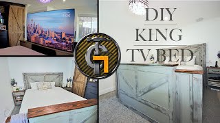 DIY King Bed / TV Bed | Farmhouse Style |