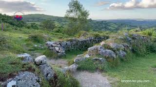 Древняя деревня Hound Tor ancient village