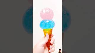 Ice Cream Squishy DIY with Orbeez and Nano Tape✨ #shorts #satisfying #memes #diy #squishy