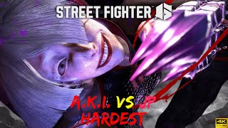 Street Fighter 6 - Arcade Final Battle + Ending [A.K.I.] Hardest - 4K