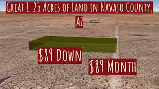 Great 1.25 Acres Of Land in Navajo County Az #2413