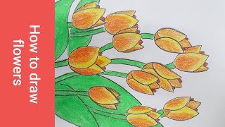 How to draw flowers