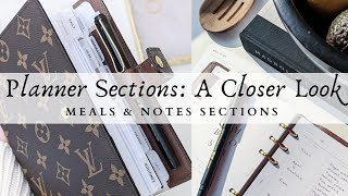 PLANNER SECTIONS: A CLOSER LOOK | MEALS & NOTES SECTIONS