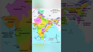 India Map||states & capitals||Bharat ke rajya aur rajdhaniyan #shorts