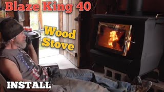 Barndominium Blaze King 40 Woodstove Install