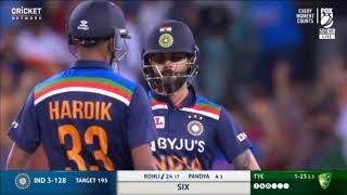 Good shot by virat kholi.# ind vs aus t20 series 2020