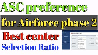 Airforce asc preference for phase 2 | asc preference in air force | asc preference 2024