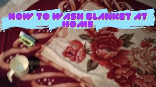 how to wash blanket at home in washing machine || vlogs by Mehwish || #blanketwashing