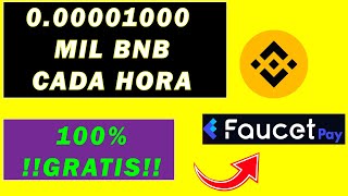 GANA 0.00001000 MIL  BNB CADA HORA GRATIS || Binance COIN 100% FREE || Nueva PLATAFORMA || TUTORIAL