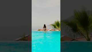 Woman Swimming Towards The Edge Of The Pool #short #swiming #pool