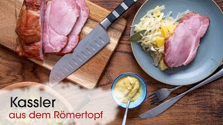 Kassler auf Sauerkraut - Klassiker unter den Römertopf Rezepten!