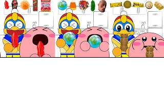 Kirby Animation - Eating Spicy Snacks, Giant Gold Chocolate, Sour Candy Mukbang Complete Edition