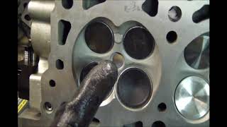 Mustang 5.4 B Head Build Part 4 - Combustion Chamber Work