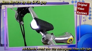 ROCKBROS A50BK Bike USB Rechargeable Front LED Light Review