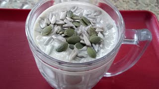 Breakfast Smoothie!!  / Healthy quick yummy & one minute smoothie recipe / No sugar Oats Smoothie!