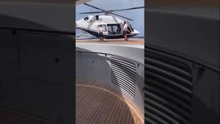 Boarding a heli onboard FAITH!🚁@montecarlo.marine