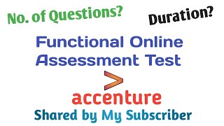 Accenture Functional Online Assement Test Experience | Accenture Functional Testing dumps