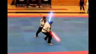 Amateur Lightsaber Battle: Tae Kwon Do video adaption -- youtube camera stabilize