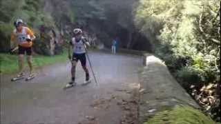 Subida a Urgull en Rollerski