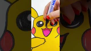 Omg😍Can You Try It? 🔥Pikachu Drawing Tutorial 💛