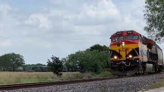 KCS 5003 ET44AC w/ Nice K5LA & DPU Rounds Grain Train Around The Curve