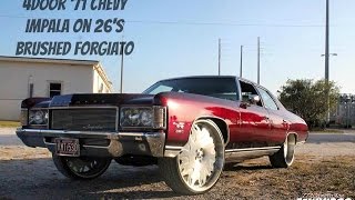 4Door 71 Chevy Impala On 26s Brushed Forgies