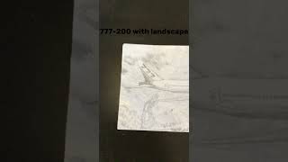 777-200 with landscape #drawing #777 #avgeek #landscape  #plane #aviation #boeing #tripleseven