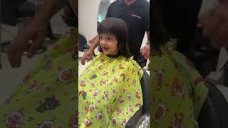 Bachpan ki yaad aa gayi🥰 #hairstyle #freshcut #girlmom #newlook #fringe #babygirl #trending #ideas