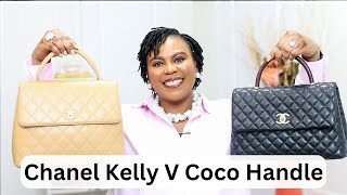 Chanel Vintage Kelly Versus Chanel Coco Handle Handbag | Chanel Iconic Handbag Comparison