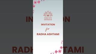 We are inviting you to come and celebrate this Radhastami with us !!!!!