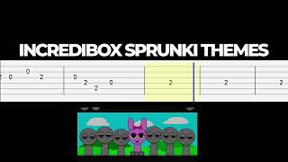 INCREDIBOX SPRUNKI THEMES ON GUITAR (Easy Guitar Tabs Tutorial)