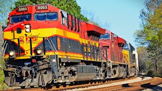 KCS 5003 Leads a Colorful CSX B621 - 03-29-24