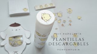 ✨DIY DE PAPELERÍA COREANA NO.16 Pompompurin ✨ PLANTILLA DESCARGABLE