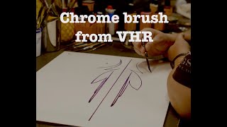 Chrome pinstriping brush helps with shaky lines