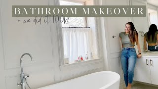 100K ON INSTAGRAM! BATHROOM MAKEOVER & PICTURE FRAME MOULDING   |  EMMA COURTNEY