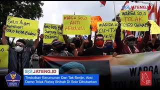 Timbulkan Kerumunan Dan Tak Berijin, Aksi Demo Tolak Rizieq Shihab Di Solo Dibubarkan