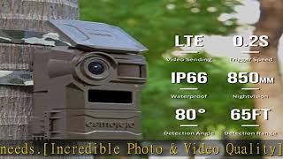 Camojojo Trace Live Stream Cellular Trail Camera 3K Resolution Photos & 1080P Video with Sound 0.2s