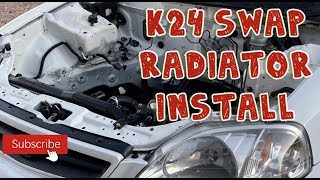 K24 swap EK Stock radiator