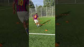 2 BEST drills to improve dribbling #tutorial #footballskills  #skills #skill #shorts  #soccerskills