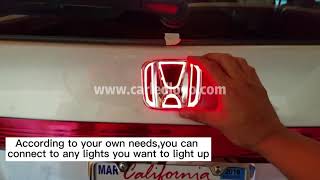 How To Install LED Light Up Honda Emblem?